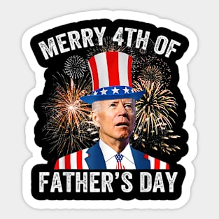 Funny Biden, Confused Joe Biden, Merry 4th of Gift Shirt Sticker